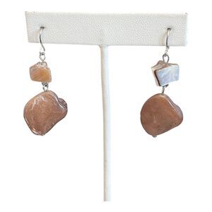 New Shell Earrings Brown Shell Nautical Women's Dangle - 8P
